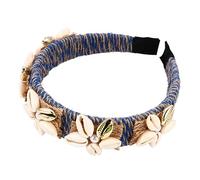 NOLITOY 1 Pc Diadema de cuerda de delirio diadema de concha diademas enjoyadas para mujer fuente women mama Sombreros de mujer sombreros de concha tocado de niñas caparazón Blue