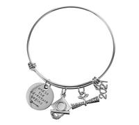 NOLITOY 1 Pieza 2021 Pulsera de acero de titanio de graduación Pulseras para mujeres pulseras de moda para mujer Pulseras de niña alumno Pulsera de metal de graduación
