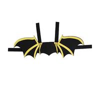 NOLITOY 1 Pieza Ropa de alas de murciélago Trajes de Vestir Aseo Hola Accesorios Atuendo de Gato de Halloween Decoración de la Fiesta Ropa para Mascotas Disfraz de murciélago paño Negro