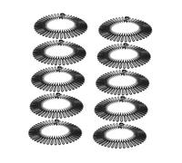 NOLITOY 10 Peines Elásticos Circulares de Plástico Abs Negros, Cómodos y Flexibles para Accesorios de Cabello, Ideales para Maquillaje y Lavado de Rostro