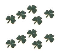 NOLITOY 10 Piezas Broches de Trébol Verde para Solapas Sombreros y Bolsos Decoración Metálica para San Patricio Accesorios Versátiles y Fáciles de Colocar para Hombre y Mujer