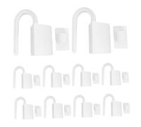 NOLITOY 10 piezas Clips Antipellizcos para Puertas Bloqueador de Bisagra Giratorio Blanco Tope de Puerta para Hogar y Hotel Protección de Manilla y Seguridad contra Portazos