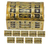 NOLITOY 10 Piezas Mini Cofre del Tesoro para Fiesta Recuerdo de Fiesta Pirata Cofre del Tesoro Pequeño para Decoración de Hogar Granel