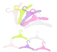 NOLITOY 10 Piezas Perchas Miniaturas para Muñecas de Hierro Colgadores Resistentes para Ropa de Muñecas Accesorios Decorativos para Casas de Colores Surtidos