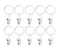 NOLITOY 10 Uds. Anillos de Cortina con Clips Clip para Cortina de Anillos para Cortinas Ganchos para Cortina de Abrazadera para Cortina Clips de Metal para Cortina de Hierro Anillas para Cortinas