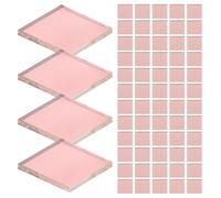 NOLITOY 100 Piezas de Azulejos de Espejo Adhesivos Cuadrados Pequeños de Vidrio Instalación Fácil para Decoración Moderna en Espacios Retail y Dormitorios