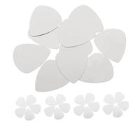 NOLITOY 100 Piezas Unidades Púas de Guitarra de Acero Inoxidable Plateadas para Guitarra Eléctrica y Acústica Plectros Borde para Estilos Rock Jazz y Country Accesorios Duraderos para