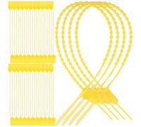 NOLITOY 100 Precintos de Seguridad Autoblocantes Amarillos 25x2 Cm de Nailon Impermeables para Logística, Etiquetas de Bridas Desechables a Prueba de Manipulaciones para Transporte
