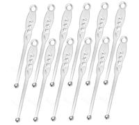 NOLITOY 100piezas Cucharas De Acero Inoxidable Para Limpiar Oídos Removedor De Cera Portátil y Duradero Herramienta De Higiene Auricular Para Adultos