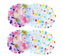 NOLITOY 10piezas Gorro De Ducha Estampado Cubierta Cabello Para Adultos Diseño Aleatorio Para Casa y Salones De