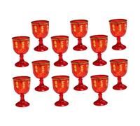 NOLITOY 12 Copas de Vino de Plástico Rojo de 40 Ml para Boda Copas Chinas Decorativas para Ceremonia Nupcial Set de 12 Piezas para Celebraciones y Fiestas Festivas