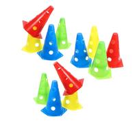 NOLITOY 12 Piezas Conos de Fútbol de Plástico Resistentes para Entrenamiento y Marcaje de Campo de Amarillo Rojo Azul Verde Señalización Deportiva para Agilidad y Seguridad