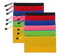 NOLITOY 12 Piezas Estuche Escolar Oxford con Cremallera Diseño Deportivo de Fútbol Unidades Bolsa Organizadora para Lápices Cosméticos y Accesorios de Viaje Colores Surtidos para Niñas