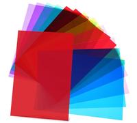NOLITOY 12 Piezas Películas Pet Transparente para Filtros de Luz Alta Transparencia Doble Cara Corrección de Color para Fotografía Cine y Teatro Uso DIY y Embalaje