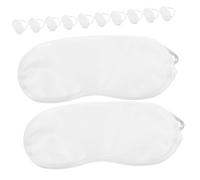 NOLITOY 12 piezas Unidades Antifaz de Poliéster Ligero y Opaco para Dormir Ocular Portátil y Cómoda para Casa y Viajes Diseño sin Impresión y Confortable