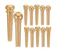 NOLITOY 12 Piezas Unidades Pines de Puente para Guitarra Acústica Pines de Latón con Cabeza Redonda para Fijación Rápida y Mejora del Tono Accesorios Prácticos para Reemplazo de Cuerdas y