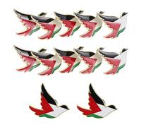 NOLITOY 12 Pines de Solapa Palestina Esmaltados Diseño de Paz Broches Metálicos Resistentes Accesorios Unisex para Chaquetas Bufandas y Mochilas en Eventos Culturales