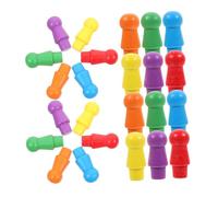 NOLITOY 120 Piezas Peones de Madera Multicolor para Mesa Marcadores de Fichas para Damas Chinas Tablero Figuras Pequeñas Coloridas para Adultos