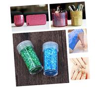 NOLITOY 12piezas Polvos Brillantes Para Uñas Polvo De Brillantina Lentejuelas Para Uñas Botellas Manicura Fluorescente