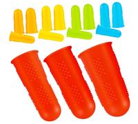 NOLITOY 15 de Dedos de Silicona Reutilizables Buena Elasticidad para Coser y Jardinería en Varios Colores