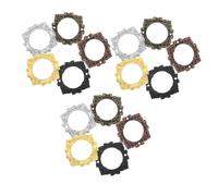 NOLITOY 15piezas Marco Decorativo Europeo Redondo para Etiquetas De Gabinetes y Tarjeteros Metálicos Vintage Hogar Oficina Color