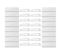 NOLITOY 16 Piezas Etiquetas de Nombre con Pin para Oficina y Escuela, Placas de Identificación Personal en Tablero de Densidad para Sublimación con Respaldo Metálico y Pin