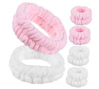 NOLITOY 1juego Cabezal y Muñequeras Para Lavado Facial y Maquillaje Ducha y Cuidado Casa
