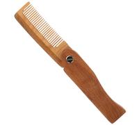 NOLITOY 1pieza Peine De Madera Para Barba Con Estuche De Cuero Peine Portátil Para Hombres Para Cuidado y Estilo Barba