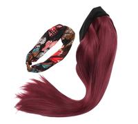 NOLITOY 1pieza Peluca Recta Larga De Seda Alta Temperatura Con Hijab Para Mujeres Postizo Natural y Realista Accesorio Para Fiestas y Cosplay