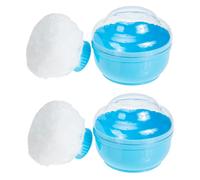 NOLITOY 2 Juegos De Cajas De Talco Para Bebés Borla De Polvo Con Estuche Peluche Suave