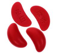 NOLITOY 2 Pares de Copas Sagradas de Adivinación Chinas Mini de Plástico, Color Vino Tinto, Juego de 4 Piezas para Rituales Budistas y Feng Shui, Accesorio de Decoración y Prácticas