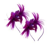 NOLITOY 2 Piezas Accesorios De Horquilla Tadle De Fascinador Vintage Tocado Morado Diadema De Mujer Tocado Flapper De Los Años 20 Diadema De Accesorio De Boda Nylon Violet