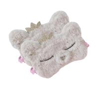 NOLITOY 2 piezas Antifaz de Felpa para Dormir y Adultos Máscara de Ojos Transpirable y Cómoda Diseño de Oso Peludo Cubre Ojos para Descanso y Relajación