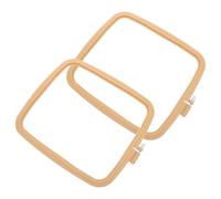 NOLITOY 2 piezas Bastidor Bordado Cuadrado Plástico Resistente y Ligero con Seguro para Punto Cruz y Manualidades para Bordar y Costura Creativa
