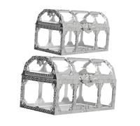 NOLITOY 2 piezas Cajas de Regalo Forma de Cofre del Tesoro Mini Estuche Creativo para Dulces y Chocolates Diseño Portátil para Fiestas y Detalles Especiales