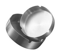 NOLITOY 2 Piezas Ceniceros de Acero Inoxidable de Ceniceros Pequeños Portátiles Diseño Resistente y Práctico para Hogar Oficina y Uso con Ranuras para Cigarrillos Regalo Funcional para