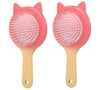 NOLITOY 2 piezas Cepillo Masajeador para Cabello Femenino y Infantil Unidades Cepillo Desenredante Suave para Pelo Seco y Mojado Masaje Capilar Estimulante Diseño Ligero y Ergonómico