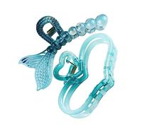 NOLITOY 2 Piezas Clip Sirena pliegue pinza de pelo de ducha pinzas para el pelo jumbo corbatas hair clips horquillas moño accesorios para el cabello garras de pelo el plastico