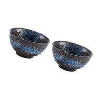 NOLITOY 2 Piezas Cuenco Vintage de Cerámica Estilo Japonés para Sopa y Ramen Superficie Lisa y Acabado Fino, Tazón Redondo Adecuado para Fideos y Arroz en Cocina
