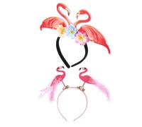 NOLITOY 2 Piezas Diadema De Flamenco Tropical Para Fiesta Luau Accesorios De Cabello De Verano Para Mujeres Decoración De Fiesta De Flamencos Tocado De De Verano