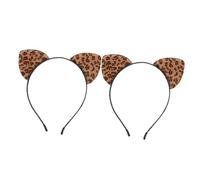NOLITOY 2 piezas Diadema Orejas Gato Leopardo Diseño Cosplay Ligero Cómodo para Fiestas Cumpleaños y Mascaradas Niñas Mujeres
