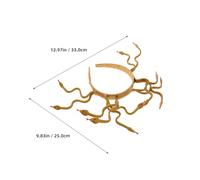 NOLITOY 2 piezas Diadema Serpiente Medusa para Mujer Accesorio para Fiesta y Cosplay Tocado Egipcio con Cabeza de Serpiente Verde Oscuro y Dorado Tierra Diadema Flexible para Disfraz de
