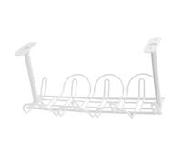 NOLITOY 2 Piezas Estante de Almacenamiento para Escritorio Cesta Colgante Abs sin Taladro Soporte Organizador de Oficina con Adhesivo sin Marcas y Tornillos Única para Orden y