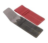 NOLITOY 2 Piezas Funda de Piel PU para Bolígrafos Estuche Compacto para Bolígrafos y Diseño Portátil y Resistente Protección Vintage para Oficina y Universidad Negro y