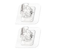 NOLITOY 2 Piezas Ganchos Adhesivos para Cortinas de Clips de Soporte para Barra Abrazaderas Transparente para Ducha y Baño Fijación Sin Taladro para Cortinas y Decoración