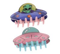 NOLITOY 2 Piezas Horquilla Alienígena Pinzas Cabello Coloridas Pinzas Medianas Para Mujeres Accesorios Divertidos Lindas Para Niñas Uso Diario El Peinado