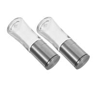 NOLITOY 2 Piezas Manual Pepper Grinder Mill Acero Inoxidable Reutilizable Sal Especias para Cocina Diario Ergonomía Diseño Elegante