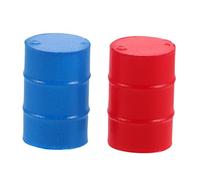 NOLITOY 2 Piezas Miniature Oil Barrel Models Scale Detailed Simulation For Dollhouse Fairy Garden Table Creative Scenery Accessories