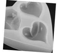 NOLITOY 2 Piezas Molde de Silicona Corazón Cavidades Resistente Alta Temperatura Reutilizable para Resina y Manualidades Regalo San Valentín y Día Madre