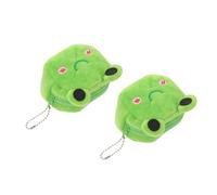 NOLITOY 2 Piezas Monedero Pequeño de Felpa con Cremallera Diseño Cartera con Llavero para Mujer y Niña Organizador Portátil para Monedas y Llaves Accesorio Divertido para Uso Diario y